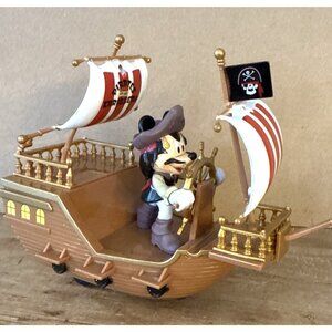 DISNEY'S PIRATES OF THE CARIBBEAN MICKEY MOUSE PIRATE SHIP PULLBACK TOY